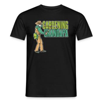 Amateur gardener garden horticultural father - Men's T-Shirt - black - Front - AI Model Male 178 light (178cm)