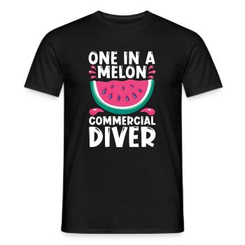 Plongée plongeuse Melon Plongée commerciale - T-shirt homme - noir - Devant - AI Model Male 178 light (178cm)