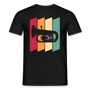 Fanfare Procession Tuba - Men's T-Shirt - black - Front - AI Model Male 178 light (178cm)