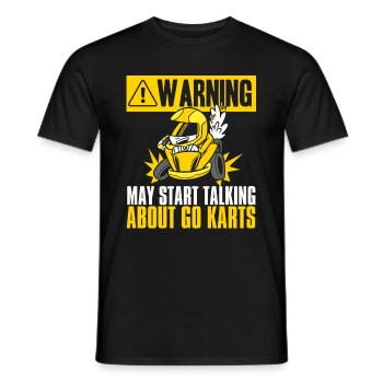 Go Kart Kartfahren Kartfahrer Lustig - Männer T-Shirt - Schwarz - Vorne - AI Model Male 178 light (178cm)