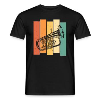 Fanfare Procession Tuba - Men's T-Shirt - black - Front - AI Model Male 178 light (178cm)