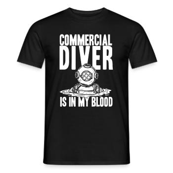 Tauchen Taucher Cool Kommerzielles Tauchen - Männer T-Shirt - Schwarz - Vorne - AI Model Male 178 light (178cm)