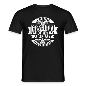 Airplane Mechanic - Men's T-Shirt - black - Front - AI Model Male 178 light (178cm)