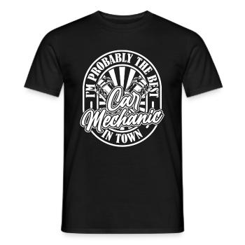 Mécanicien automobile - T-shirt homme - noir - Devant - AI Model Male 178 light (178cm)