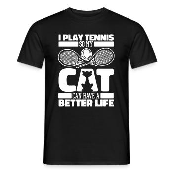 Tennis - T-shirt homme - noir - Devant - AI Model Male 178 light (178cm)