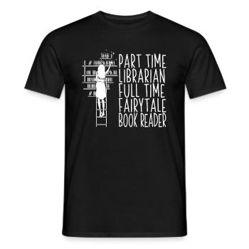 Book Bookworm Bookworm Funny Book Fairy - Men's T-Shirt - black - Front - AI Model Male 178 light (178cm)