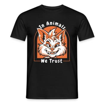Furry Fandom Fursuits - Men's T-Shirt - black - Front - AI Model Male 178 light (178cm)