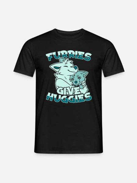Furry Fandom Fursuits Hug - Men's T-Shirt - black