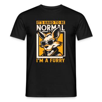 Furry Fandom Fursuits Funny - Men's T-Shirt - black - Front - AI Model Male 178 light (178cm)