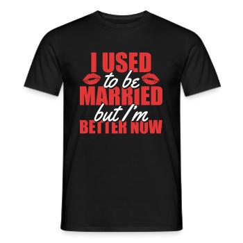 divorce marriage divorced sarcastic - Men's T-Shirt - black - Front - AI Model Male 178 light (178cm)
