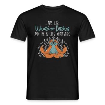 Sloth Humor Sloth Yoga - Men's T-Shirt - black - Front - AI Model Male 178 light (178cm)
