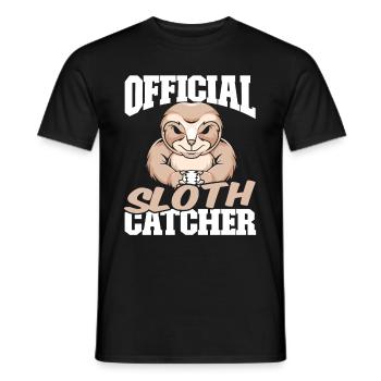 Sloth Funny Sloth Baseball - Men's T-Shirt - black - Front - AI Model Male 178 light (178cm)