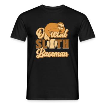 Faultier Faultier Baseball - Männer T-Shirt - Schwarz - Vorne - AI Model Male 178 light (178cm)