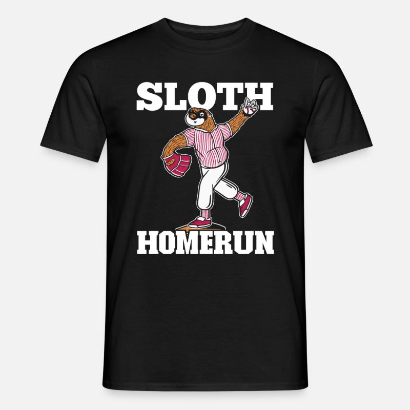 Sloth Sloth Baseball - Men’s T-shirt - black