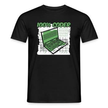 Programmeur Codeur développeur - T-shirt homme - noir - Devant - AI Model Male 178 light (178cm)