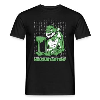 Entwickler Coder Programmierer Computer - Männer T-Shirt - Schwarz - Vorne - AI Model Male 178 light (178cm)