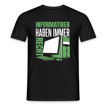 Entwickler Coder Programmierer Computer - Männer T-Shirt - Schwarz - Vorne - AI Model Male 178 light (178cm)
