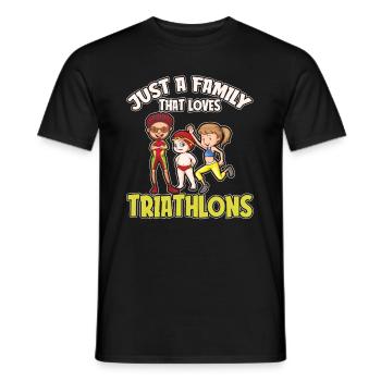 Triathlon Triathlete Family - Men's T-Shirt - black - Front - AI Model Male 178 light (178cm)