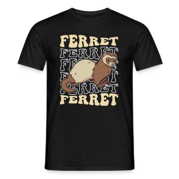 Putois furet - T-shirt homme - noir - Devant - AI Model Male 178 light (178cm)