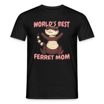 Mère putois furet - T-shirt homme - noir - Devant - AI Model Male 178 light (178cm)