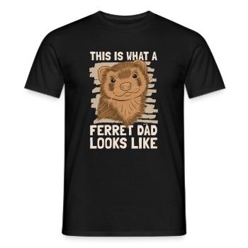 Papa putois furet - T-shirt homme - noir - Devant - AI Model Male 178 light (178cm)