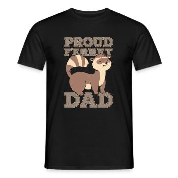 Papa putois furet - T-shirt homme - noir - Devant - AI Model Male 178 light (178cm)