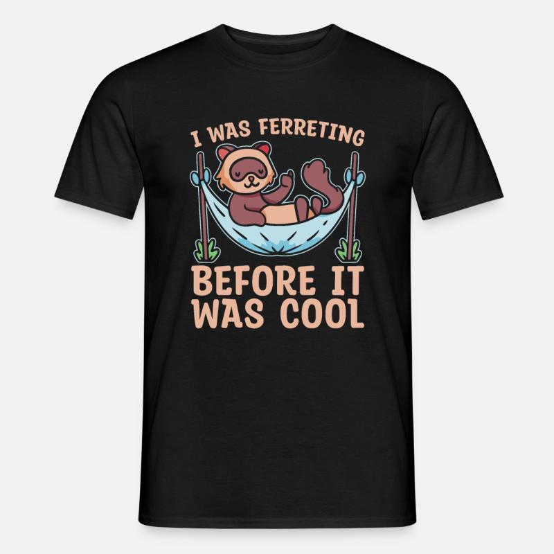 Frettchen Iltis Witzig - Männer T-Shirt - Schwarz