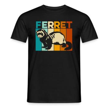 Putois furet - T-shirt homme - noir - Devant - AI Model Male 178 light (178cm)