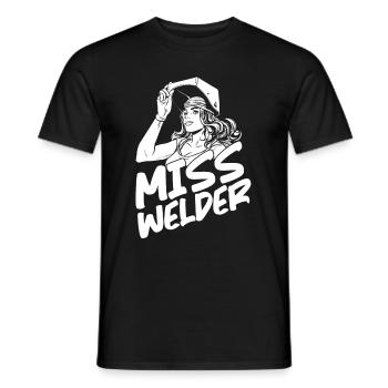 Serrurier soudeur - T-shirt homme - noir - Devant - AI Model Male 178 light (178cm)