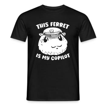 Putois furet - T-shirt homme - noir - Devant - AI Model Male 178 light (178cm)