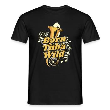 Fanfare procession tuba - Men's T-Shirt - black - Front - AI Model Male 178 light (178cm)