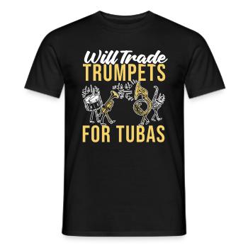 Fanfare procession tuba - Men's T-Shirt - black - Front - AI Model Male 178 light (178cm)