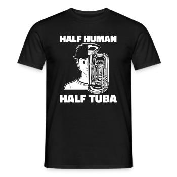 Fanfare procession tuba - Men's T-Shirt - black - Front - AI Model Male 178 light (178cm)