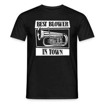 Tuba de procession de fanfare - T-shirt homme - noir - Devant - AI Model Male 178 light (178cm)