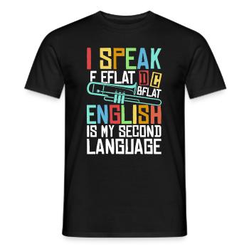 fanfare, trombone, fanfare, trombone - T-shirt homme - noir - Devant - AI Model Male 178 light (178cm)