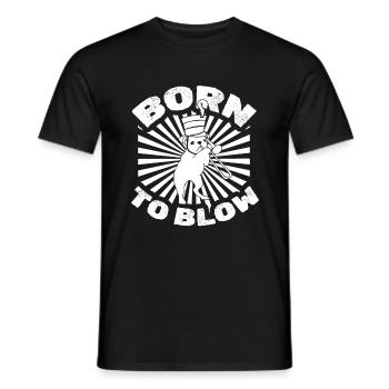fanfare trombone chien fanfare trombone - T-shirt homme - noir - Devant - AI Model Male 178 light (178cm)