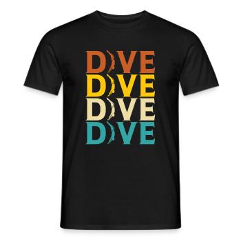 Diving Divers - Men's T-Shirt - black - Front - AI Model Male 178 light (178cm)
