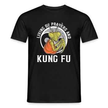 Kung Fu Great Praying Mantis Kung Fu - Men's T-Shirt - black - Front - AI Model Male 178 light (178cm)