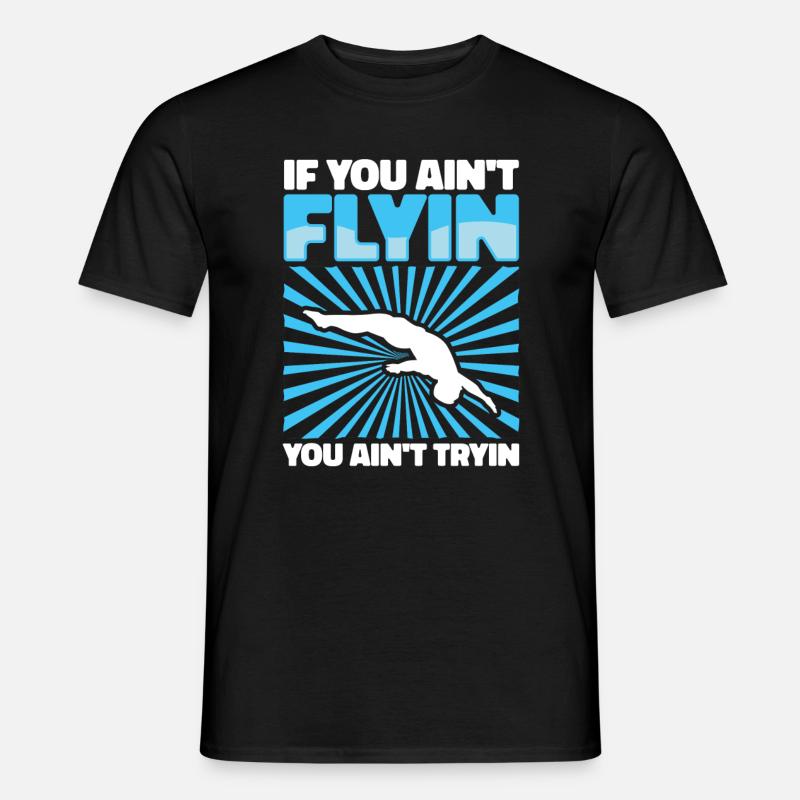 Turmspringen Turmspringer Witzig - Männer T-Shirt - Schwarz
