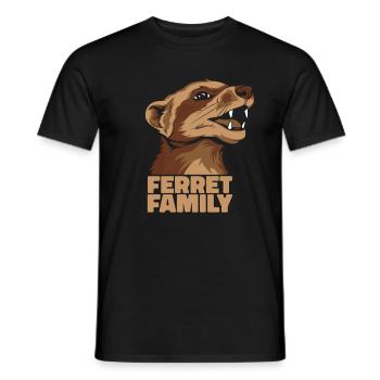 Putois furet - T-shirt homme - noir - Devant - AI Model Male 178 light (178cm)