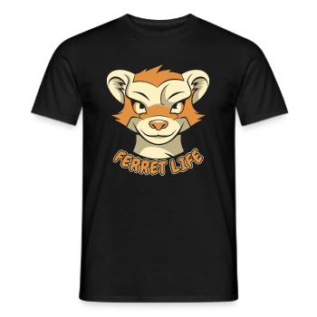 Putois furet - T-shirt homme - noir - Devant - AI Model Male 178 light (178cm)