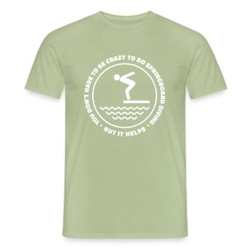 Plongée plongée drôle - T-shirt homme - vert sauge - Devant - AI Model Male 178 light (178cm)