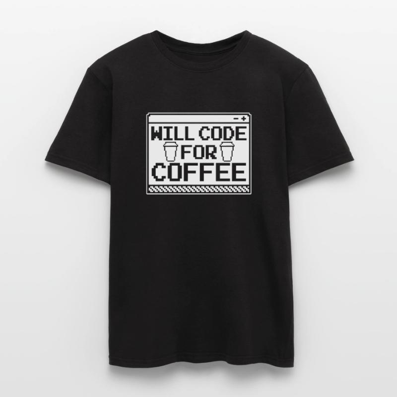 Entwickler Coder Programmierer Kaffee Männer T-Shirt