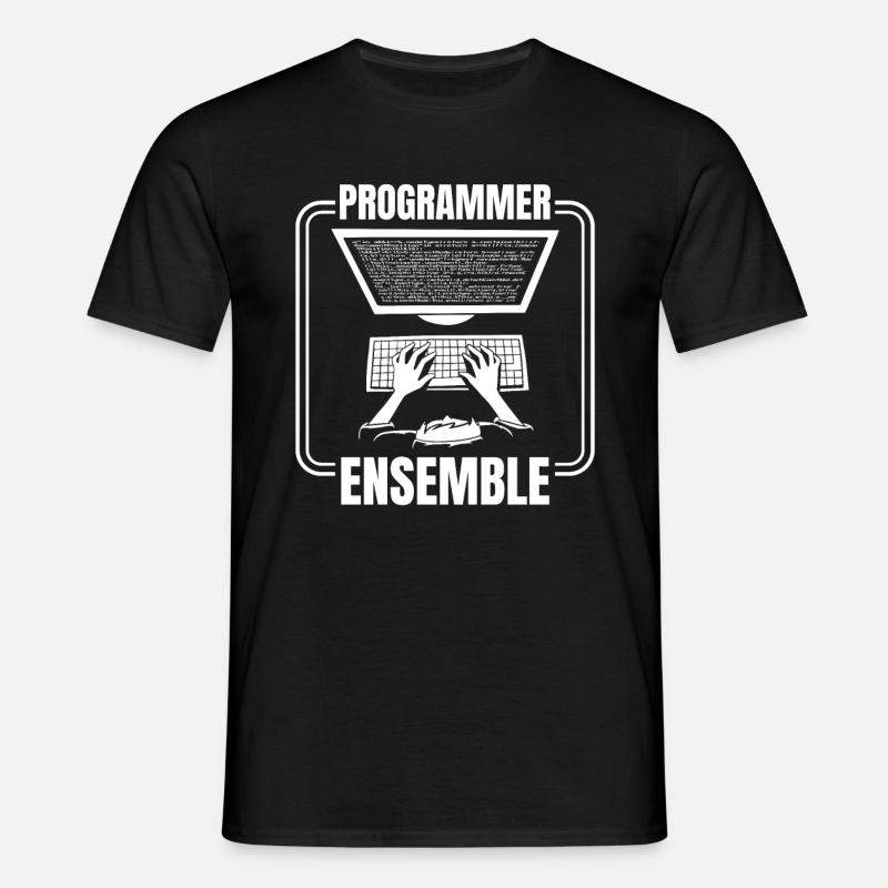 Entwickler Coder Programmierer Computer - Männer T-Shirt - Schwarz