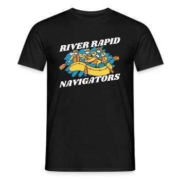 Rafting Navigators White Water Rafting - Men's T-Shirt - black - Front - AI Model Male 178 light (178cm)