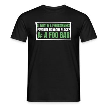 Developer Coder Programmer Funny - Men's T-Shirt - black - Front - AI Model Male 178 light (178cm)