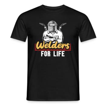 Welder Locksmith Retired welder - Men's T-Shirt - black - Front - AI Model Male 178 light (178cm)