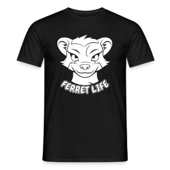 Ferret polecat life - Men's T-Shirt - black - Front - AI Model Male 178 light (178cm)