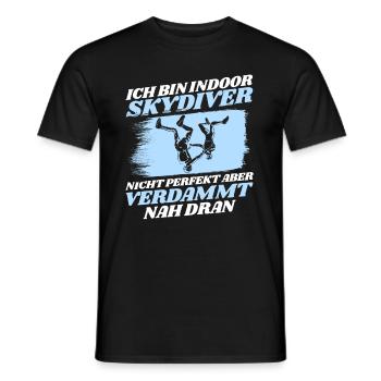 Indoor Skydiving Indoor Fallschirmspringen - Männer T-Shirt - Schwarz - Vorne - AI Model Male 178 light (178cm)