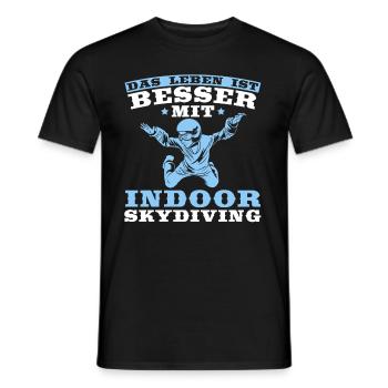 Indoor Skydiving Witzig - Männer T-Shirt - Schwarz - Vorne - AI Model Male 178 light (178cm)